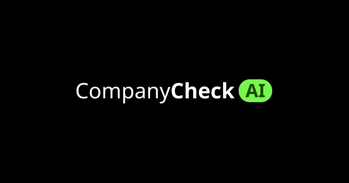 CompanyCheck AI product view