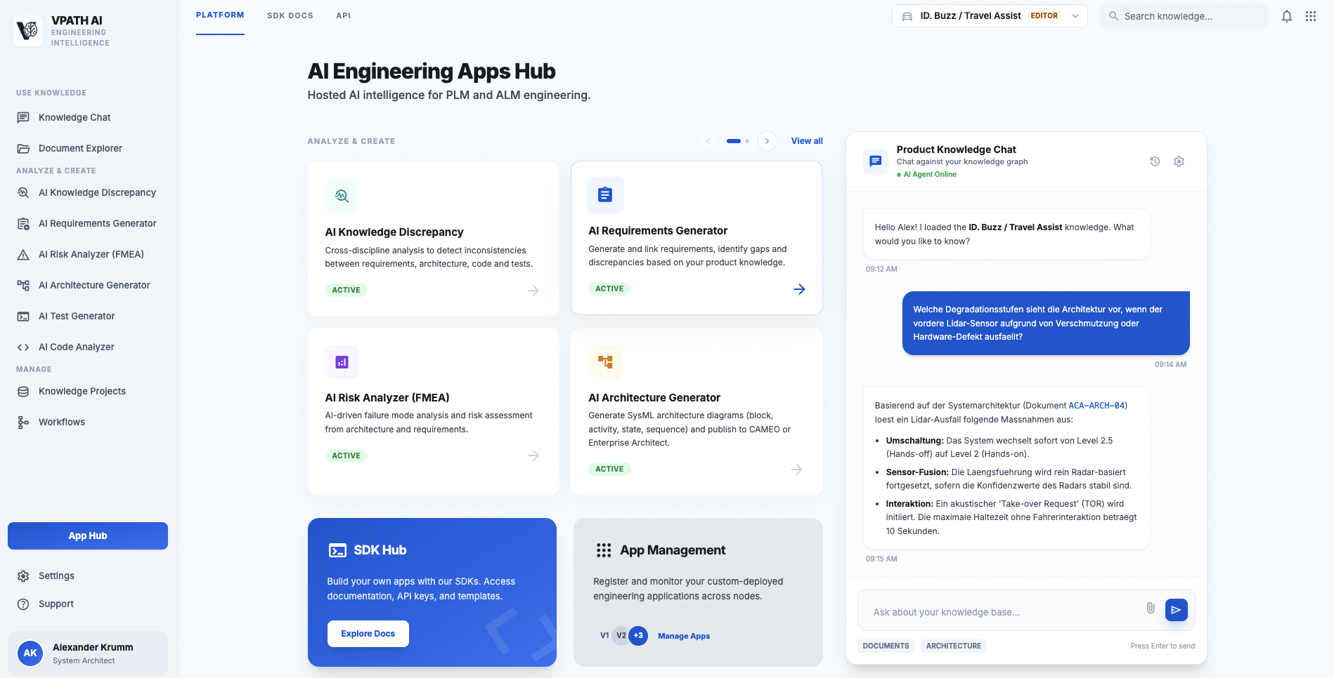 VPATH AI Produktansicht